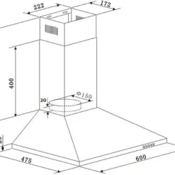 PKM Dunstabzugshaube Wandhaube Wandesse Wandmontage 6091H Edelstahl 60 Cm -Angebote Herd Liebe Store 8f52bd0138a0029b09409bc5326d54fe