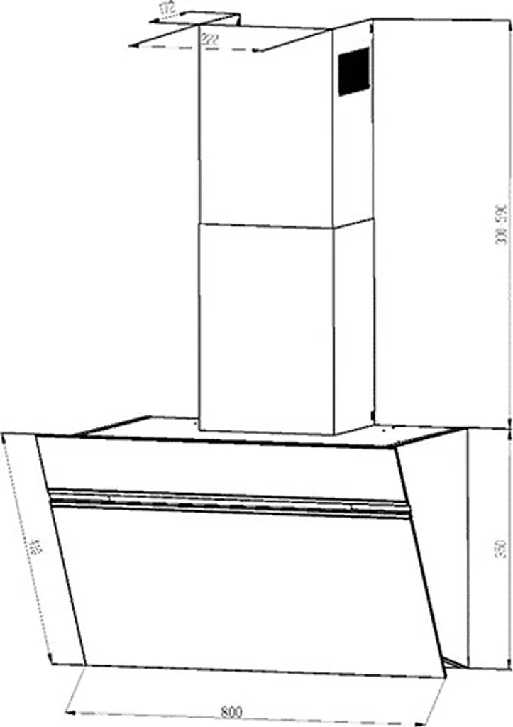 PKM Dunstabzugshaube Kopffreihaube Wandhaube S9-80 ABTZ Schwarz LED 80 Cm 4 PKM Dunstabzugshaube Kopffreihaube Wandhaube S9-80 ABTZ Schwarz LED 80 Cm - Image 2