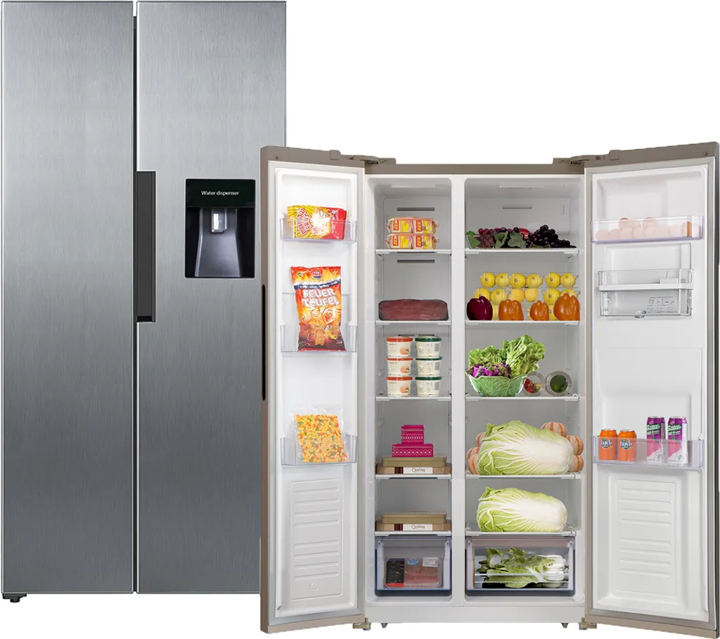 PKM Side By Side Kühl-Gefrierkombination Kühlschrank NoFrost SBS440.4NFWD SI 3 PKM Side By Side Kühl-Gefrierkombination Kühlschrank NoFrost SBS440.4NFWD SI