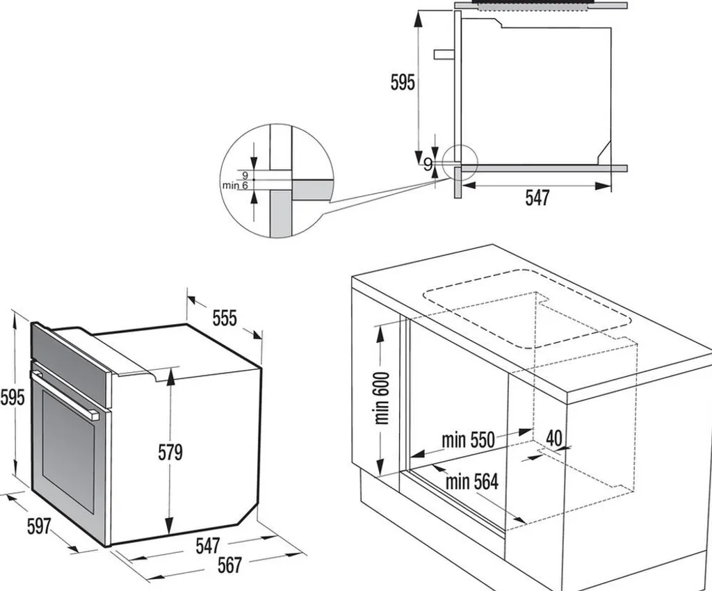 Gorenje Black Set 4 INDUCTION Einbauherd - Set Mit Induktions-Kochfeld Mit Edelstahlrahmen - 77L XXL Volumen - GentleClose - AirFry - PizzaMode - ChildLock - PerfectGrill - Teleskopauszüge - Schwarz 18 Gorenje Black Set 4 INDUCTION Einbauherd - Set Mit Induktions-Kochfeld Mit Edelstahlrahmen - 77L XXL Volumen - GentleClose - AirFry - PizzaMode - ChildLock - PerfectGrill - Teleskopauszüge - Schwarz - Image 16