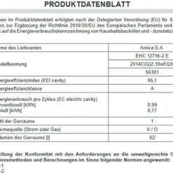 Amica - EHC 12716-2 E - Einbau-Herdset - Glaskeramik-Kochfeld - Edelstahl 17 Amica - EHC 12716-2 E - Einbau-Herdset - Glaskeramik-Kochfeld - Edelstahl -Angebote Herd Liebe Store 96a99a6410be37ee31c596c65f6eb1da