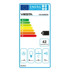 VIESTA VDU6080SR Dunstabzugshaube 60cm - Edelstahl Unterbau Wandhaube Mit Fettfiltern - LED-Beleuchtung - Abluft- & Umluftfunktion - Dunstabzug Mit Glasschirm - Energieklasse C -Angebote Herd Liebe Store 98b163f251c5da279739b107bb0f1a73