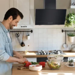 Bomann DU 7607 G Dunstabzugshaube Kopffrei 60 Cm Breit, Leise Abzugshaube Aus Glas, Abluft-Betrieb, Umluft Möglich, Dunstabzug: 302 M³/h, Inkl. Filter, Mit LED-Beleuchtung -Angebote Herd Liebe Store 994a77d7ce555863c3b6c36dc297e50c