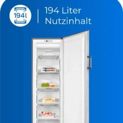 Exquisit Gefrierschrank GS271-NF-H-010E Inoxlook | Standgerät | 194 L Volumen | Inoxlook -Angebote Herd Liebe Store 9a6fb00c9acac570e1a52aa4743f9164
