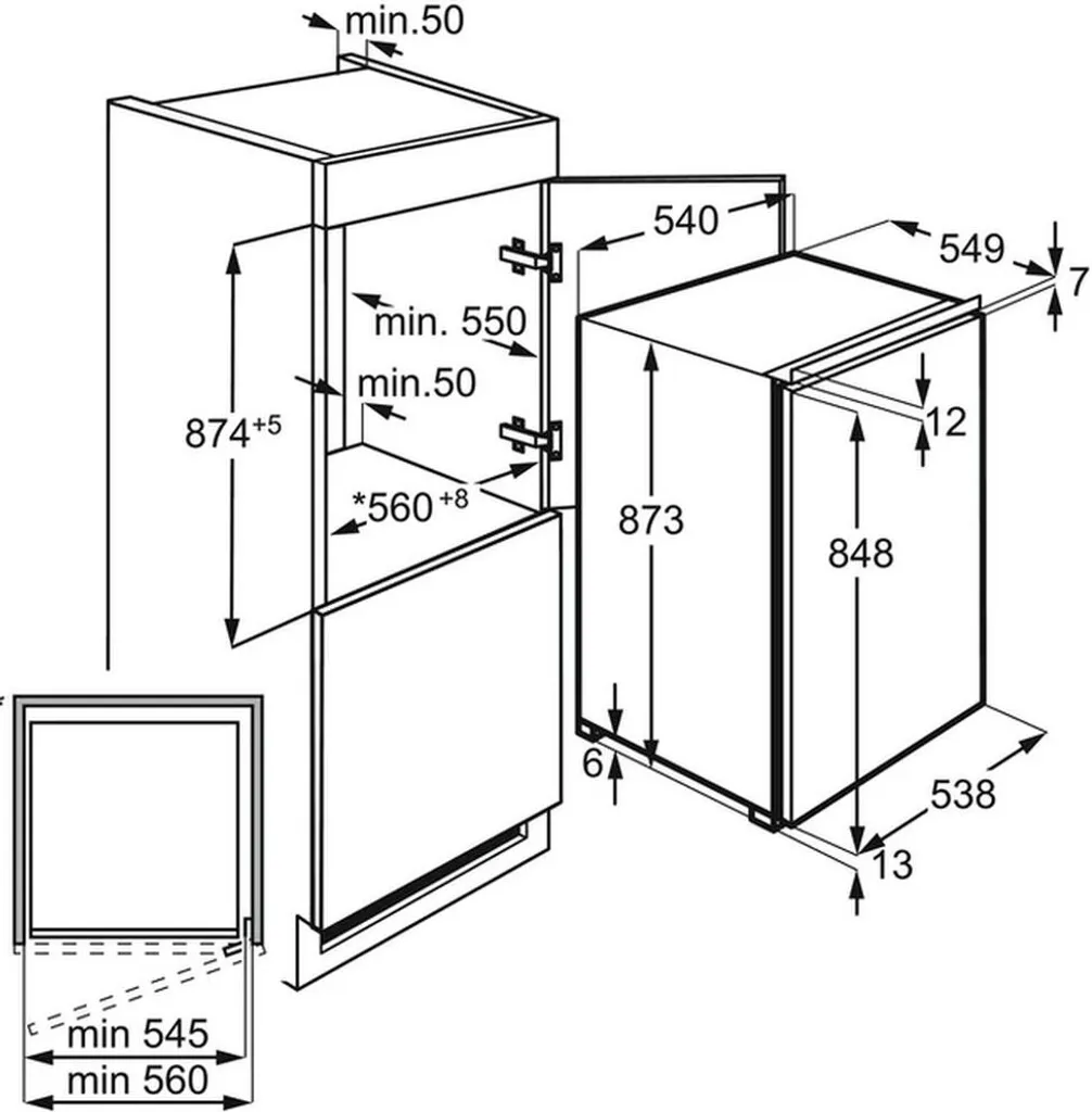 AEG - ABB688E1LS - Einbau-Gefrierschrank - Schlepptürtechnik 4 AEG - ABB688E1LS - Einbau-Gefrierschrank - Schlepptürtechnik - Image 2