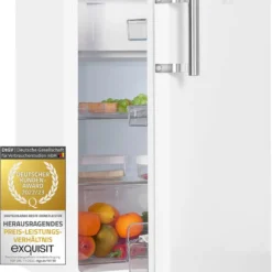 Exquisit Kühlschrank KS16-4-HE-010D Weiss | 120 L Nutzinhalt | Weiß