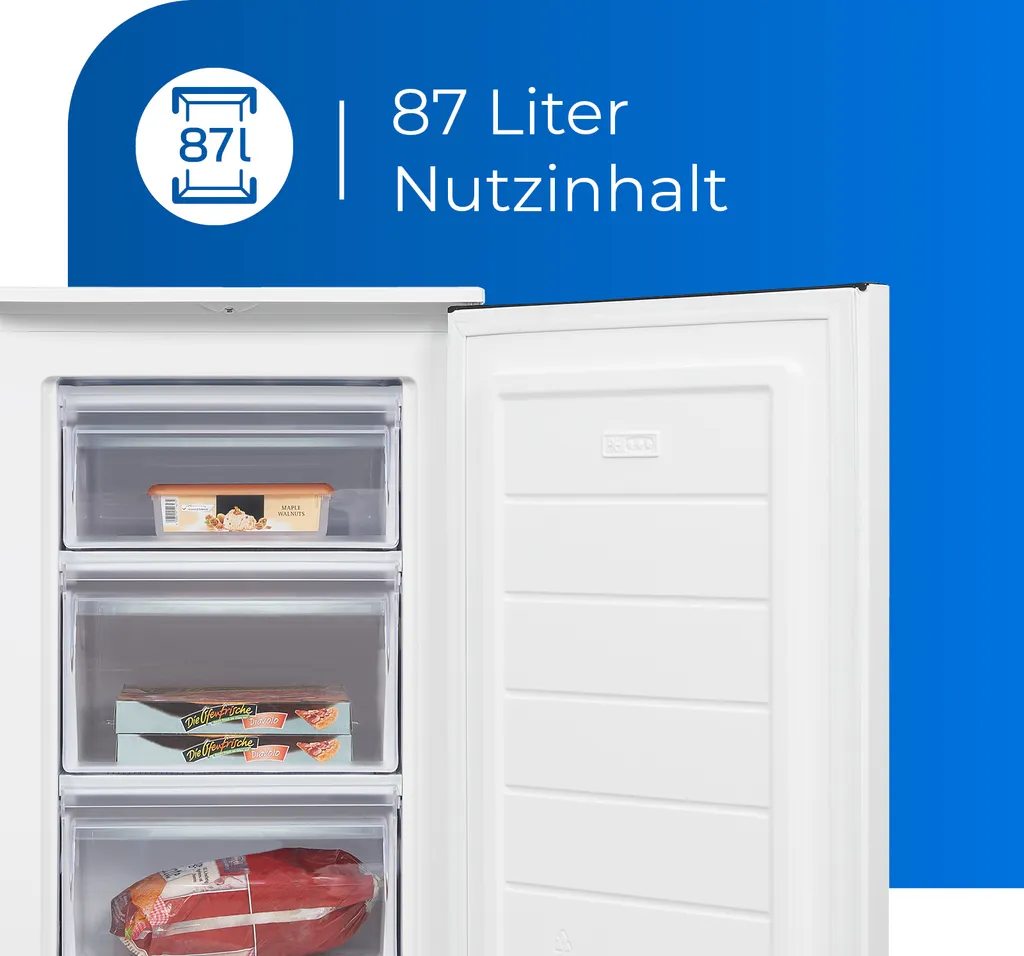 Exquisit Gefrierschrank GS81-040D Weiss | Standgerät | 87 L Volumen | Weiß 5 Exquisit Gefrierschrank GS81-040D Weiss | Standgerät | 87 L Volumen | Weiß - Image 3