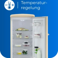 Exquisit Retrokühlschrank RKS325-V-H-160F Magnolienweiss | Standgerät | 229 L Volumen | Magnolienweiß -Angebote Herd Liebe Store 9b4d6265e0ff0ba917cac8ae2faa8790