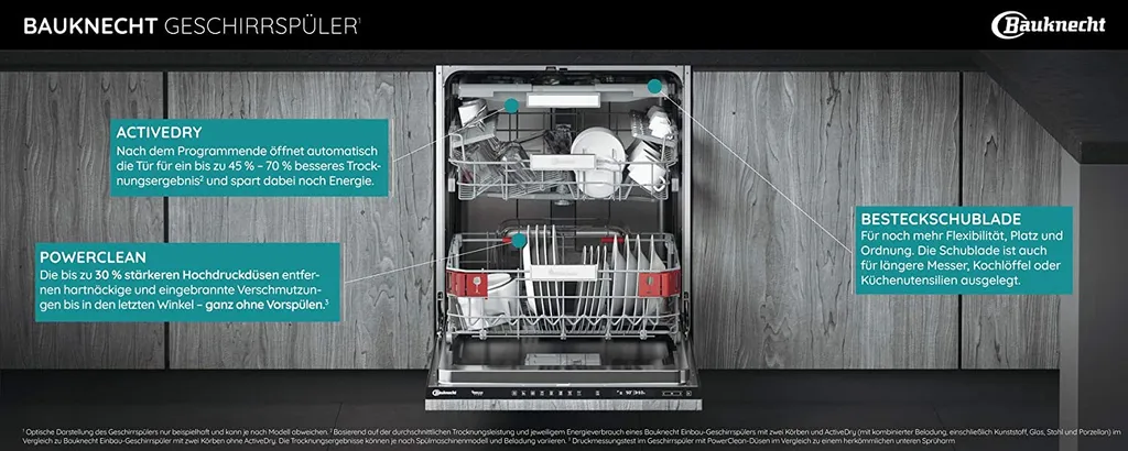 Bauknecht3O26 PF Vollintegrierbarer Geschirrspüler 60 Cm / 14 Maßgedecke / 7 Standardprogramme Und 1 Sensorprogramm/PowerClean/ActiveDry/Besteckschublade/Vollwasserschutz 5 Bauknecht3O26 PF Vollintegrierbarer Geschirrspüler 60 Cm / 14 Maßgedecke / 7 Standardprogramme Und 1 Sensorprogramm/PowerClean/ActiveDry/Besteckschublade/Vollwasserschutz - Image 3