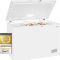 Exquisit Gefriertruhe GT320-HE-040E Weiss | Standgerät | 316 L Volumen | Weiß