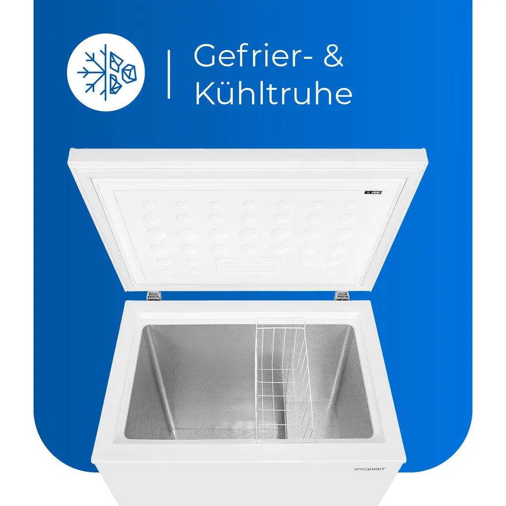 Exquisit Gefriertruhe GT150-E-040E Weiss | Standgerät | 145 L Volumen | Weiß 6 Exquisit Gefriertruhe GT150-E-040E Weiss | Standgerät | 145 L Volumen | Weiß - Image 4