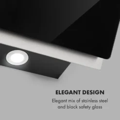 Klarstein Alessia Dunstabzugshaube , 90 Cm , EEK B , 350 M³/h , Push Control , LED-Beleuchtung , Abluft Oder Umluft , Kopffreihaube , Wandhaube , Edelstahl-Glas-Mix , Schwarz -Angebote Herd Liebe Store 9f58a6479780596b294279c2a6af5f88