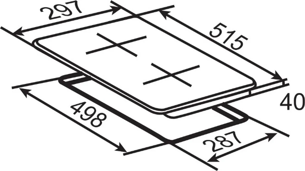 KF-IX-2F Glaskeramik Doppelkochplatte Edelstahl 230V Autark 2 Einbau 4 KF-IX-2F Glaskeramik Doppelkochplatte Edelstahl 230V Autark 2 Einbau - Image 2