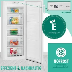 Bomann® Gefrierschrank Nofrost Freistehender 155 Liter Nutzinhalt, Total No Frost - Nie Wieder Abtauen - Schnellgefrierfunktion U. MultiAirflow-System, Türanschlag Wechselbar - GS 7325.1 Weiß -Angebote Herd Liebe Store a1caba0407ca9ca31991f2668580c3d4