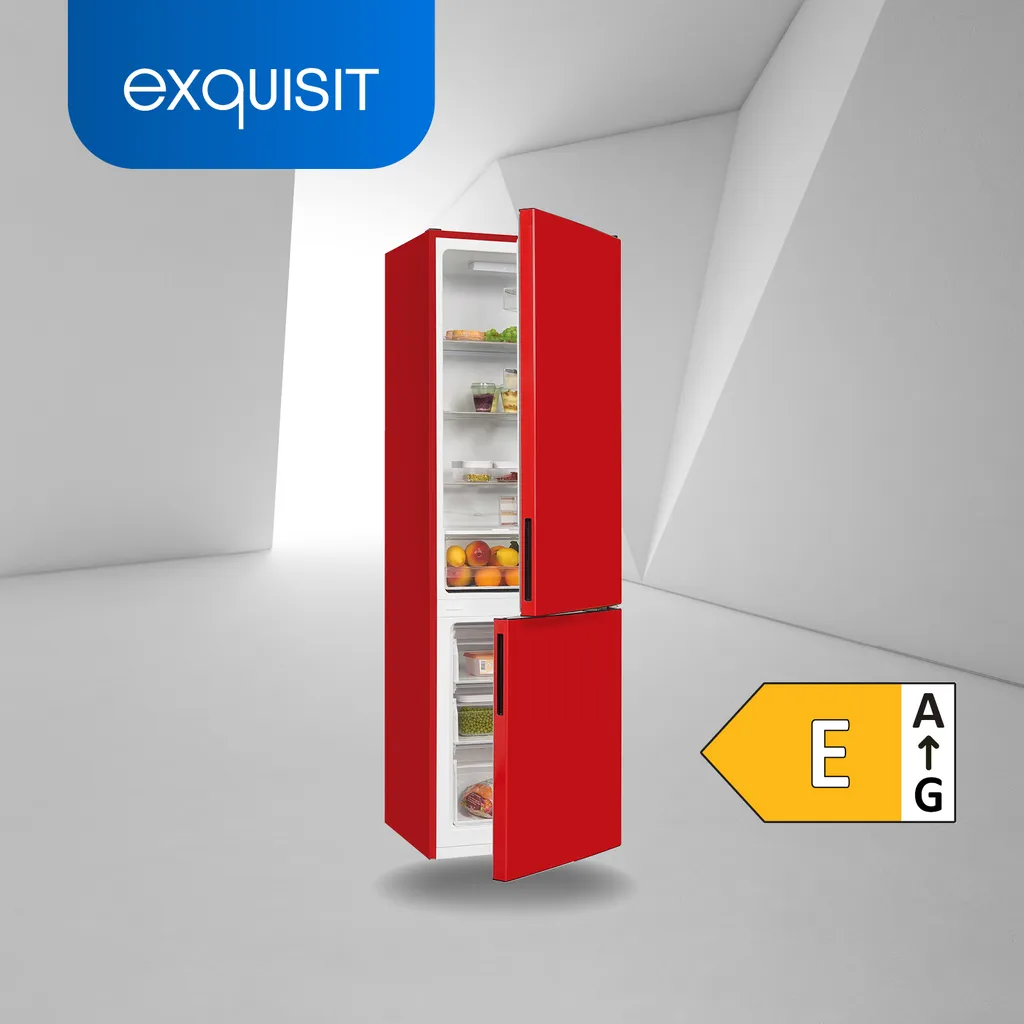 Exquisit Kühl-Gefrierkombination KGC260-75-LF-E-050E Rot | 262 L Nutzinhalt | Rot 4 Exquisit Kühl-Gefrierkombination KGC260-75-LF-E-050E Rot | 262 L Nutzinhalt | Rot - Image 2