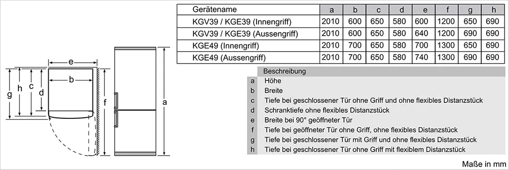Bosch Serie 4 KGV39VLEA Kühl-Gefrierkombinationen - Edelstahl-Optik 5 Bosch Serie 4 KGV39VLEA Kühl-Gefrierkombinationen - Edelstahl-Optik – Bild 3