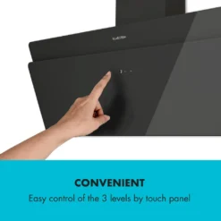 Klarstein Aurica 90 Dunstabzugshaube - Wandabzugshaube, Abzugshaube Zum Wandanbau, 90 Cm, 165 W, 620 M³/h Abluftleistung, 3 Leistungsstufen, Zuschaltbares Licht, Inkl. Montagematerial, Schwarz [Energieklasse B] -Angebote Herd Liebe Store a4bee34b04dc2b931d0f8792f02373ea