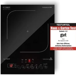 CASO ProGourmet 2100 Induktionskochplatte Mobil, Smart Control 2100 Watt, 4 Direkt- Und Warmhaltefunktion 60-240°C, Überhitzungsschutz, Glaskeramik