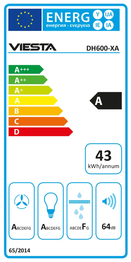 Kopffreie Dunstabzugshaube 230W 60cm VIESTA DH600XA Inkl. Aktivkohlefilter Für Abluft & Umluft, Edelstahl-Schwarzglas Kopffreihaube Wandhaube Mit Touch Control, LED 8 Kopffreie Dunstabzugshaube 230W 60cm VIESTA DH600XA Inkl. Aktivkohlefilter Für Abluft & Umluft, Edelstahl-Schwarzglas Kopffreihaube Wandhaube Mit Touch Control, LED - Image 6