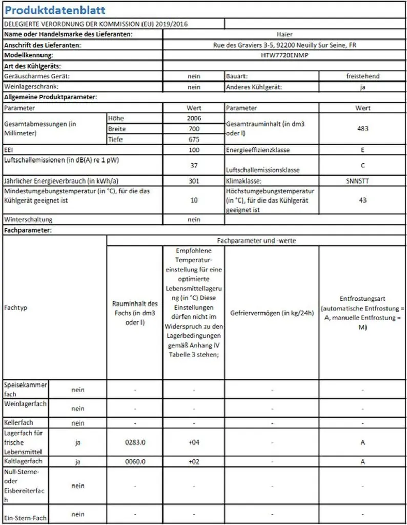 Haier HTW7720ENMP 3 Door Kühl Gefrier Kombination Mit Edelstahlfront WIFI CONNECTED 13 Haier HTW7720ENMP 3 Door Kühl Gefrier Kombination Mit Edelstahlfront WIFI CONNECTED - Image 11