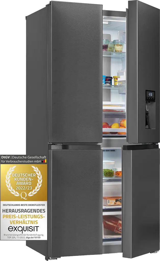 Exquisit Multi Door MD430-100-WS-200E Inoxlook-az | 432 L Nutzinhalt | Inoxlook-az 3 Exquisit Multi Door MD430-100-WS-200E Inoxlook-az | 432 L Nutzinhalt | Inoxlook-az