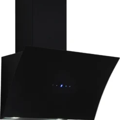 Respekta Dunstabzugshaube Schräghaube Wandhaube Kopffrei Glas 60 Cm Schwarz LED