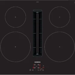 Siemens IQ300 EH611BE15E, Schwarz, Integriert, 60 Cm, Zonen-Induktionskochfeld, Keramik, 4 Zone(n)