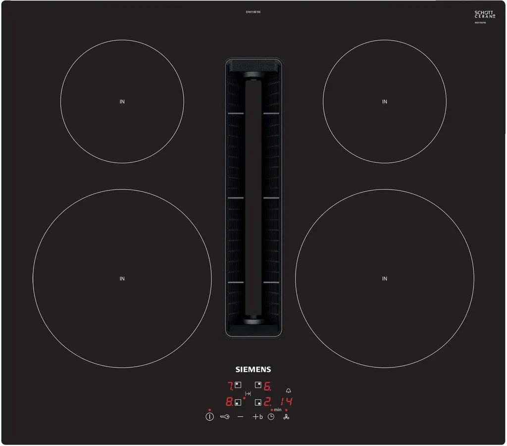 Siemens IQ300 EH611BE15E, Schwarz, Integriert, 60 Cm, Zonen-Induktionskochfeld, Keramik, 4 Zone(n) 3 Siemens IQ300 EH611BE15E, Schwarz, Integriert, 60 Cm, Zonen-Induktionskochfeld, Keramik, 4 Zone(n)