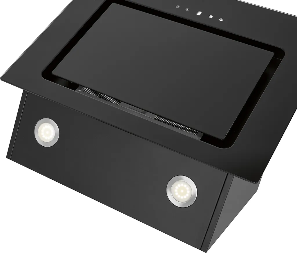 Bomann DU 771.1 G Kopffreie Vertikal-Dunstabzugshaube / 60 Cm/ LED Display/Touch Control/Umluft-oder Abluftbetrieb / 3 Leistungsstufen / 603 M³/h / Schwarz/Edelstahl 4 Bomann DU 771.1 G Kopffreie Vertikal-Dunstabzugshaube / 60 Cm/ LED Display/Touch Control/Umluft-oder Abluftbetrieb / 3 Leistungsstufen / 603 M³/h / Schwarz/Edelstahl - Image 2