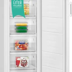 Bomann® Gefrierschrank Nofrost Freistehender 194 Liter Nutzinhalt, Total No Frost - Nie Wieder Abtauen - Schnellgefrierfunktion U. MultiAirflow-System, Türanschlag Wechselbar - GS 7326.1 Weiß