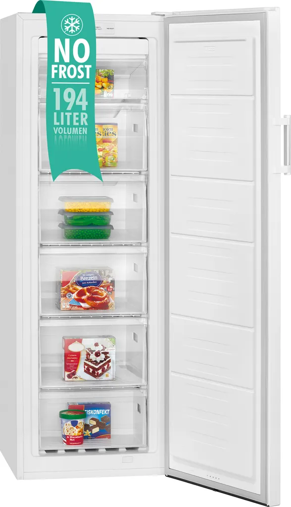 Bomann® Gefrierschrank Nofrost Freistehender 194 Liter Nutzinhalt, Total No Frost - Nie Wieder Abtauen - Schnellgefrierfunktion U. MultiAirflow-System, Türanschlag Wechselbar - GS 7326.1 Weiß 3 Bomann® Gefrierschrank Nofrost Freistehender 194 Liter Nutzinhalt, Total No Frost - Nie Wieder Abtauen - Schnellgefrierfunktion U. MultiAirflow-System, Türanschlag Wechselbar - GS 7326.1 Weiß