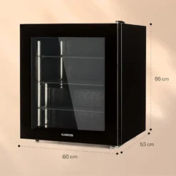 Klarstein IceAge 88 Gefrierschrank 88 Liter - 3 Etagen - Thermostat - Temperaturbereich: 0 Bis -18 °C - Kompressionskühlung - Glasfront -Angebote Herd Liebe Store ab921da48468e4f4e6b9421a55de4701