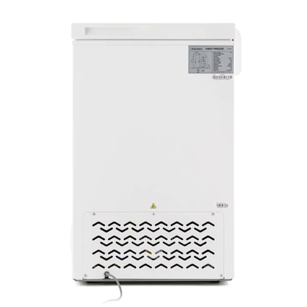 Klarstein Gefrierschrank Gefriertruhe - Tiefkühltruhe 100 Liter - Herausnehmbarer Hängekorb - Freistehend - Bodenrollen - Weiß Tiefkühlschrank Freistehend Gefriertruhe Gefrierschrank Groß Kühltruhe Gefriergeräte 6 Klarstein Gefrierschrank Gefriertruhe - Tiefkühltruhe 100 Liter - Herausnehmbarer Hängekorb - Freistehend - Bodenrollen - Weiß Tiefkühlschrank Freistehend Gefriertruhe Gefrierschrank Groß Kühltruhe Gefriergeräte - Image 4