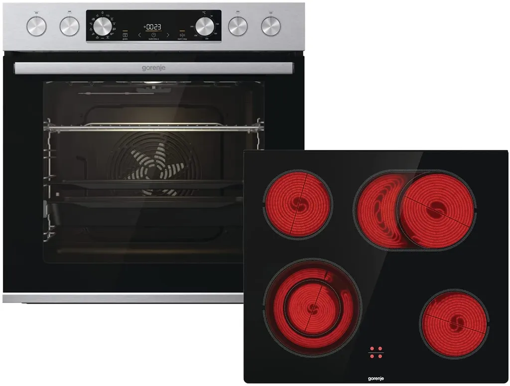 Gorenje Steel Set 4 Einbauherd - Set Mit Glaskeramik-Kochfeld Mit Edelstahlrahmen - 77L XXL Volumen - GentleClose & -Open - AirFry - PizzaMode - ChildLock - PerfectGrill - Teleskopauszüge - Schwarz 18 Gorenje Steel Set 4 Einbauherd - Set Mit Glaskeramik-Kochfeld Mit Edelstahlrahmen - 77L XXL Volumen - GentleClose & -Open - AirFry - PizzaMode - ChildLock - PerfectGrill - Teleskopauszüge - Schwarz - Image 16