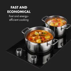 Klarstein Kochheld Doppel-Induktionskochfeld , Einbau-Kochfeld , 2900 Watt , Dreh-Regler , 120 Cm Kabellänge , 3-poliger-Anschluss , 9 Stufen , Abschalt-Automatik , Glas , Schwarz -Angebote Herd Liebe Store ad68ebac5404123c382ab480aff74910