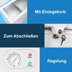 TroniTechnik Gefriertruhe Kühltruhe Kühlfach 210L Abschließbar Mit Korb Und Schloss -Angebote Herd Liebe Store adb99739162ba29a556a3f0a92099c23