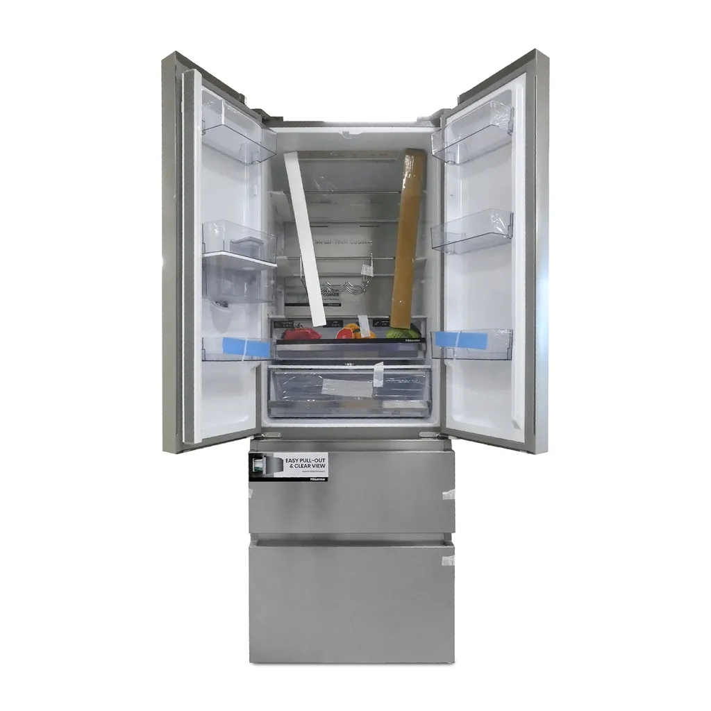 Hisense RF632N4WIE French Door Kühl-Gefrierkombination/ NoFrostPlus/ Inverter-Kompressor/ Wasserspender/ CrispZone/ 200 Cm/ Kühlteil 336 L/ Gefrierteil 149 L/ 38 DB/ 295 KWh/ Jahr/ Inox-Look 12 Hisense RF632N4WIE French Door Kühl-Gefrierkombination/ NoFrostPlus/ Inverter-Kompressor/ Wasserspender/ CrispZone/ 200 Cm/ Kühlteil 336 L/ Gefrierteil 149 L/ 38 DB/ 295 KWh/ Jahr/ Inox-Look – Bild 10