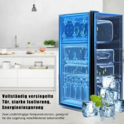 Kühl Gefrierkombination, Freistehender Kühlschrank, Freistehend Gefrierschrank Mit 60L Gesamtvolumen Doppeltür LED Beleuchtung 172 KWh/Jahr 86.8cm Höhe, Schwarz 14 Kühl Gefrierkombination, Freistehender Kühlschrank, Freistehend Gefrierschrank Mit 60L Gesamtvolumen Doppeltür LED Beleuchtung 172 KWh/Jahr 86.8cm Höhe, Schwarz -Angebote Herd Liebe Store aef1485be6aced60f7bef295c5aa5218