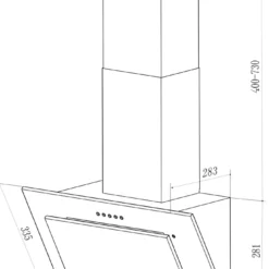 PKM Dunstabzugshaube Schräghaube Wandesse Kopffreihaube S13-60BBPY Schwarz 60cm -Angebote Herd Liebe Store af01ef680186dc8996e54b2e0a27635f