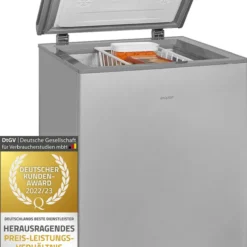 Exquisit Gefriertruhe GT100-330E Silber | 96 L Nutzinhalt | Silber