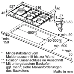 Bosch Gas-Kochfeld PPS9A6B90 - Autark, 90 Cm, 5 Flammen -Angebote Herd Liebe Store b1d7ba3e90cb0314c73484b876be1ea1