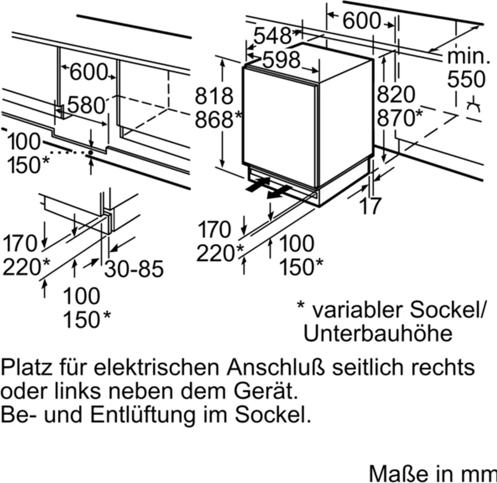 BOSCH Unterbau-Kühlautomat KUL15AFF0 Integrierbar, Flachscharnier 14 BOSCH Unterbau-Kühlautomat KUL15AFF0 Integrierbar, Flachscharnier - Image 12