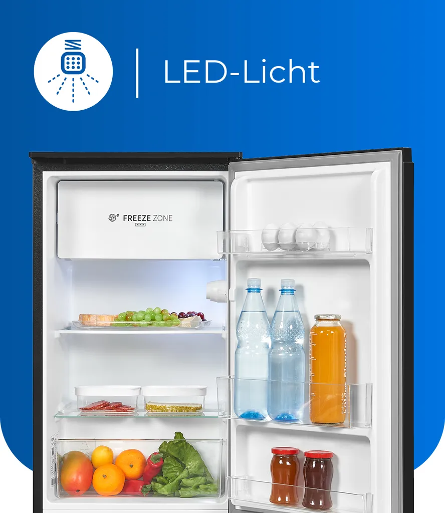 Exquisit Kühlschrank KS117-3-010F SchwarzPV | 82 L Nutzinhalt | Schwarz 6 Exquisit Kühlschrank KS117-3-010F SchwarzPV | 82 L Nutzinhalt | Schwarz - Image 4