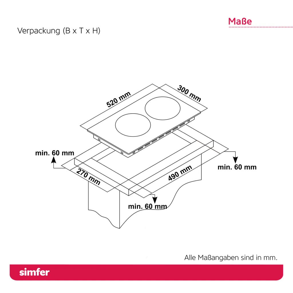 Simfer 30 Cm Glaskeramikkochfeld BIH 3025, Autarkes Elektro-Kochfeld, Glaskeramikkochfeld - 2 Kochzonen, 9 Leistungsstufen, Touch-Bedienung, Restwärmeanzeige, Kindersicherung, Rahmenlos 9 Simfer 30 Cm Glaskeramikkochfeld BIH 3025, Autarkes Elektro-Kochfeld, Glaskeramikkochfeld - 2 Kochzonen, 9 Leistungsstufen, Touch-Bedienung, Restwärmeanzeige, Kindersicherung, Rahmenlos - Image 7