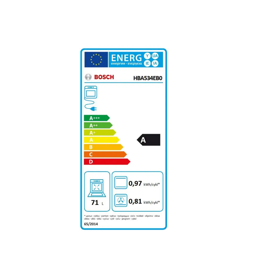 Bosch Backofen HBA534EB0 Einbauherd - Schwarz, Autark, 3D-Heißluft, Teleskopauszug 8 Bosch Backofen HBA534EB0 Einbauherd - Schwarz, Autark, 3D-Heißluft, Teleskopauszug - Image 6