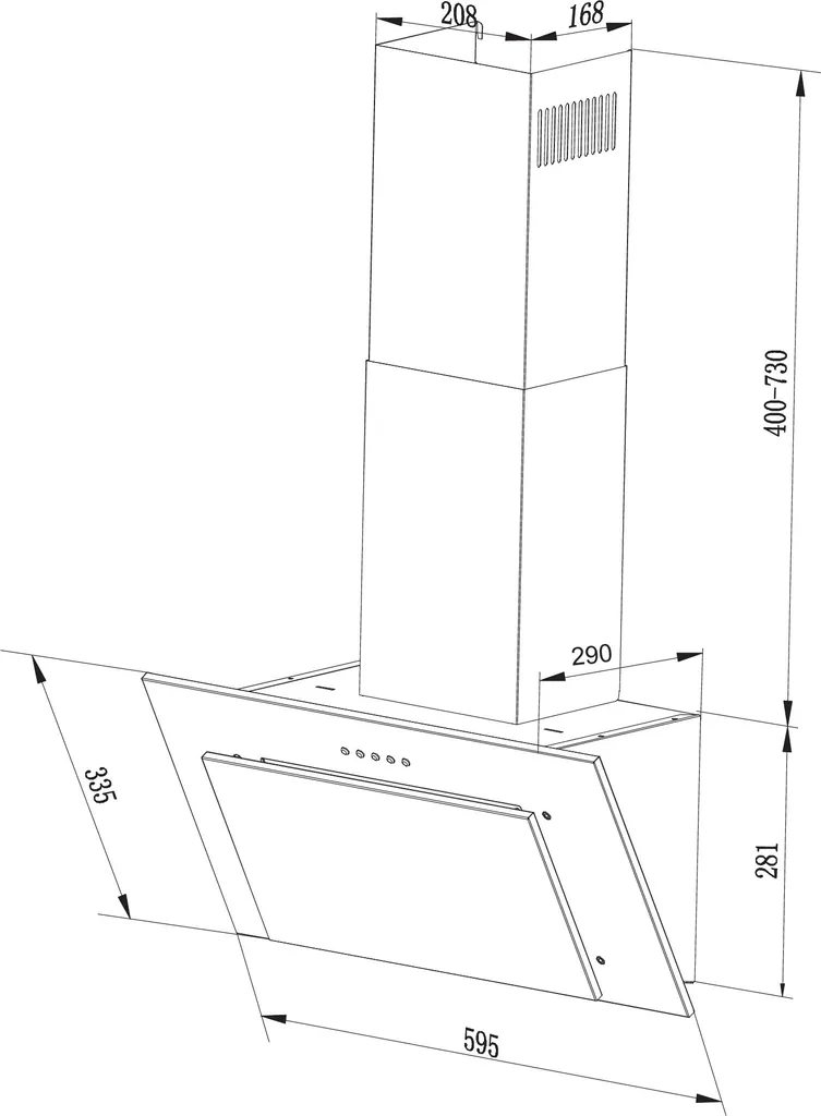 Dunstabzugshaube Schräghaube Kopffrei Weiß 60 Cm LED + Filter Umluftset Respekta 6 Dunstabzugshaube Schräghaube Kopffrei Weiß 60 Cm LED + Filter Umluftset Respekta - Image 4