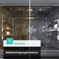 Gorenje Black Set 4 PYROLYSE Einbauherd - Set Mit Glaskeramik-Kochfeld Mit Edelstahlrahmen - 77L XXL Volumen - GentleClose - AirFry - PizzaMode - ChildLock - PerfectGrill - Teleskopauszüge - Schwarz -Angebote Herd Liebe Store b82ae5e0b4e6f617ad723702d4fb584b