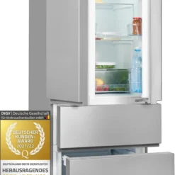 Exquisit Frenchdoor FD430-140-030F Inoxlook | Standgerät | 431 L Volumen | Inoxlook