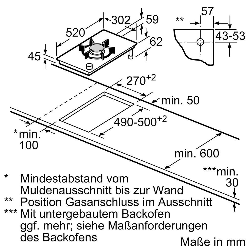 Siemens ER3A6AB70 Domino Gaskochfeld 30cm Wokbrenner IQ700 7 Siemens ER3A6AB70 Domino Gaskochfeld 30cm Wokbrenner IQ700 – Bild 5
