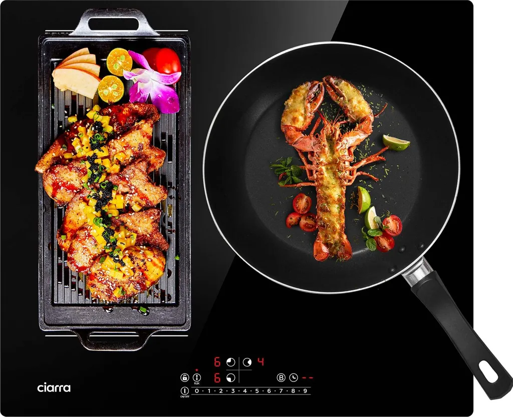 CIARRA 3 Zonen Einbau-Induktionskochfeld Mit Ein Flexzonen Und Booster 6500W CBBIH3BF-OW 4 CIARRA 3 Zonen Einbau-Induktionskochfeld Mit Ein Flexzonen Und Booster 6500W CBBIH3BF-OW - Image 2